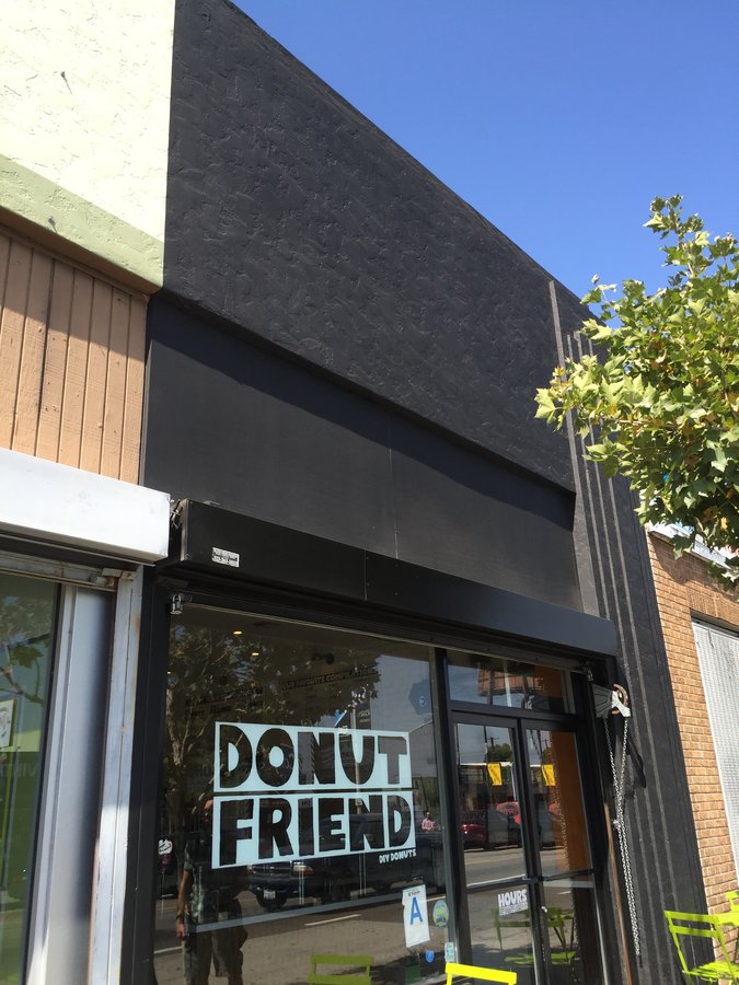 Donut Friend — Exterior Wall Signage (Before)