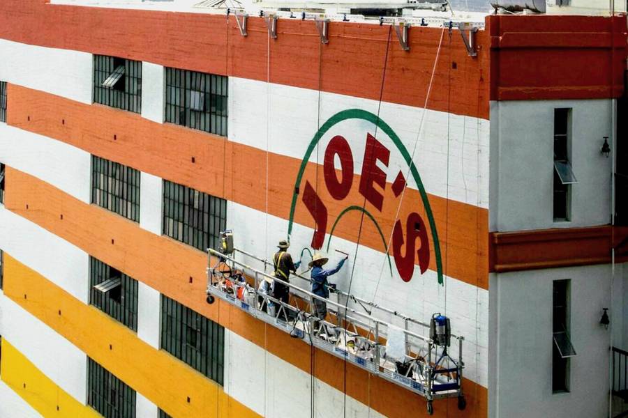 Joe's Auto Parks — Building Mural (In Progress)