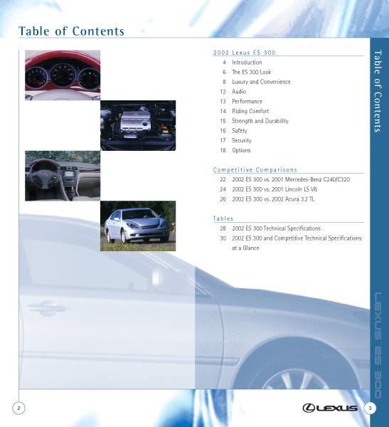 Lexus ES 300 — Brochure Interior
