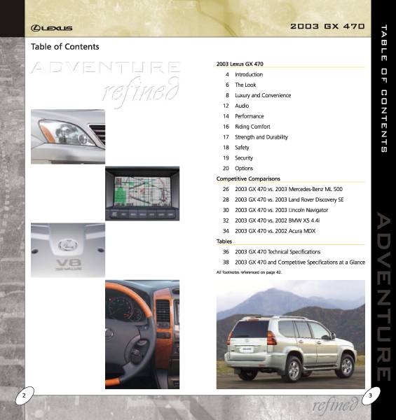 Lexus GX 470 — Brochure Interior