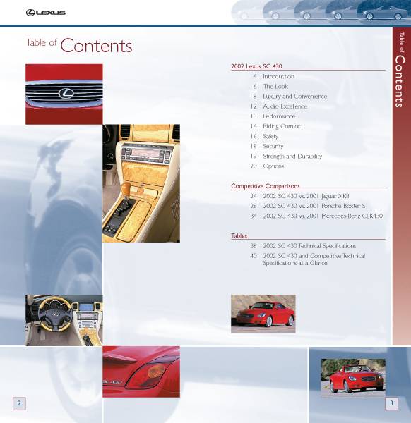 Lexus SC 430 — Brochure Interior