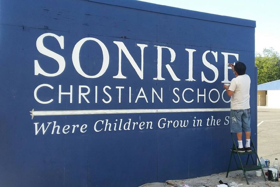 Sonrise Christian School — Building Sign